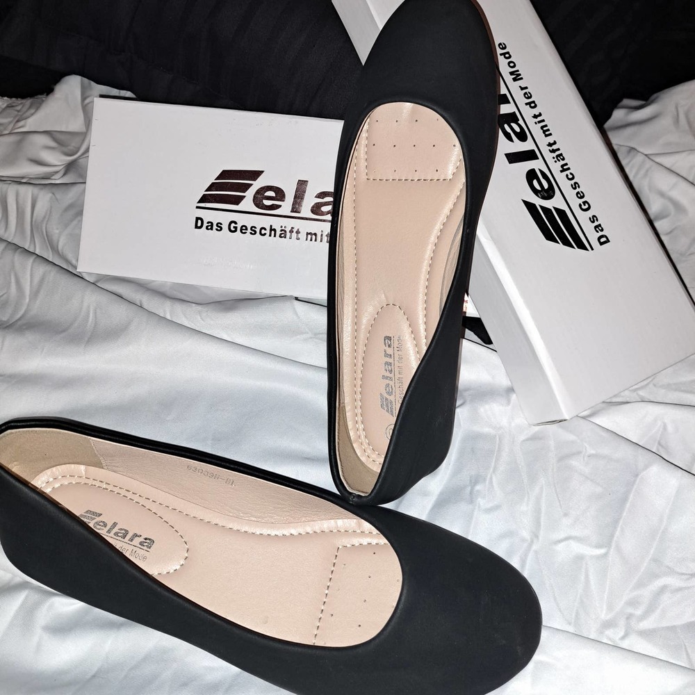 NIB - 9-9.5 Ballerina Flats Black - Picture 2 of 8